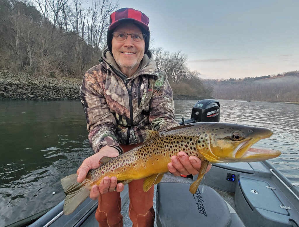 Low Water, Small Flies, Night Time – Beautiful Brown Trout!